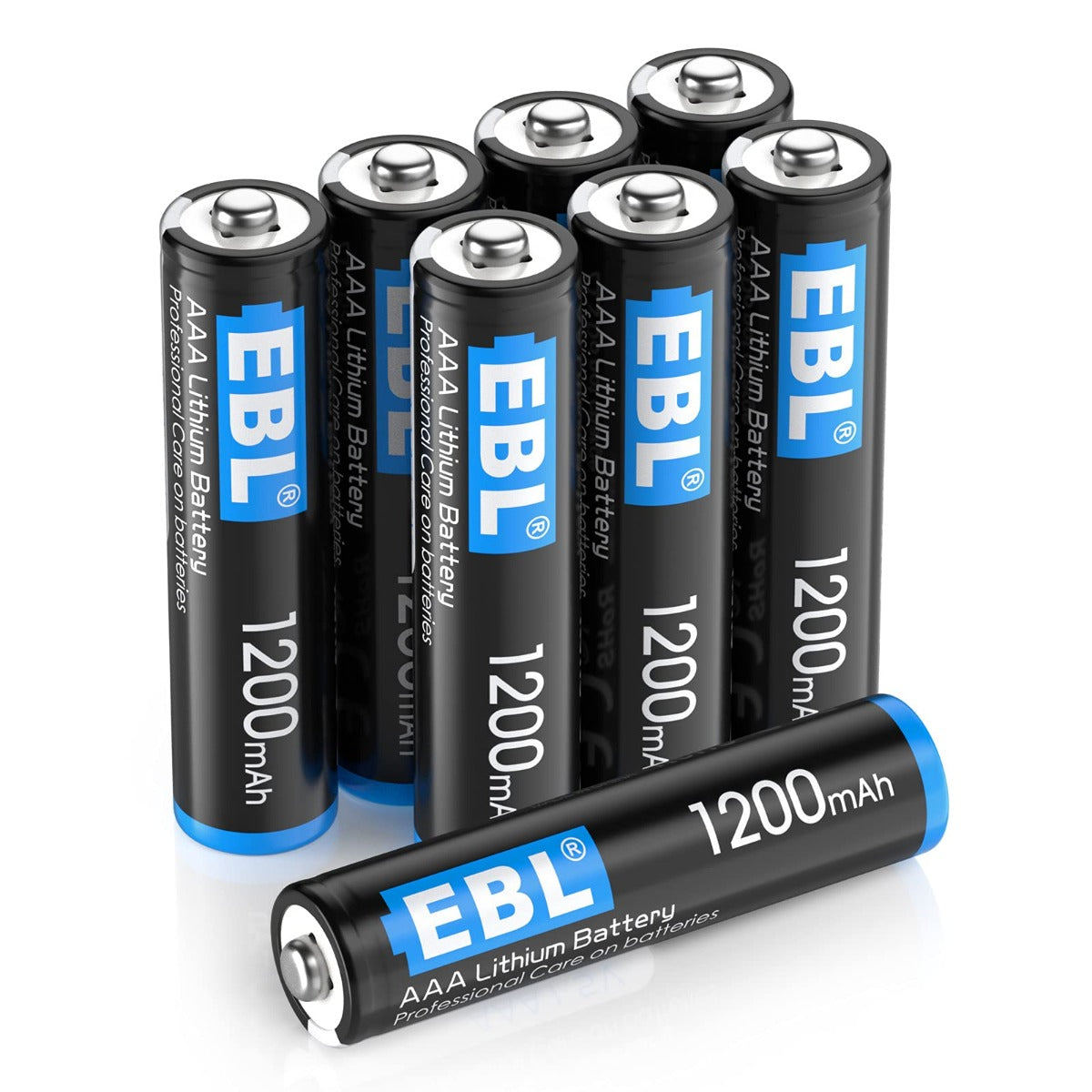 8 Packs EBL 1200mAh AAA 1.5V Lithium BatteriesBatteries