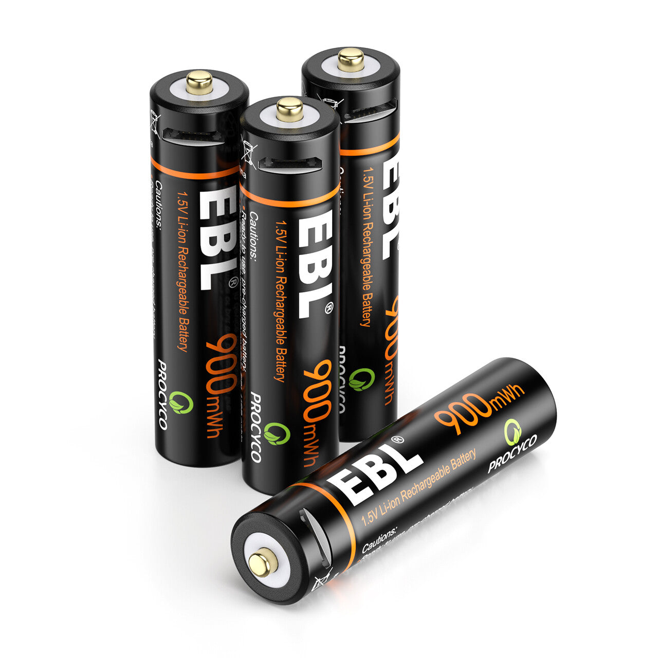 EBL 4Pack 1.5V AAA Lithium Rechargeable Batteries