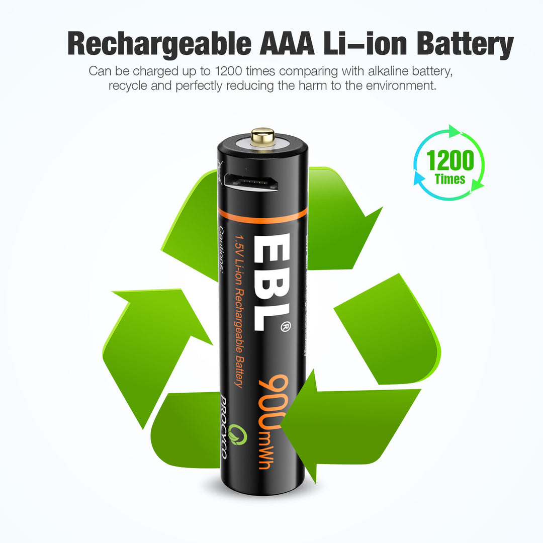 AAA USB Rechargeable Lithium Batteries