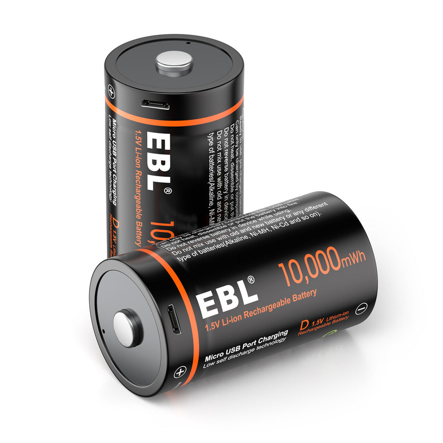 D-Cell USB Rechargeable Batteries