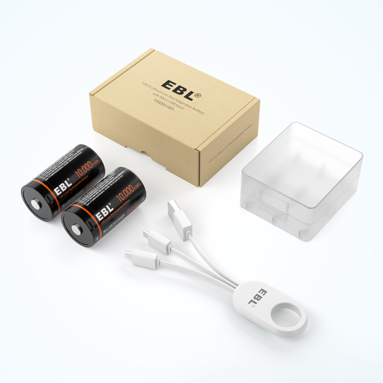 Ebl rechargeable online d batteries