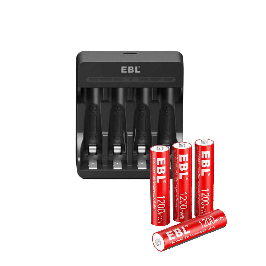 EBL 1.5V AAA Rechargeable Li-ion Batteries 1200mWh