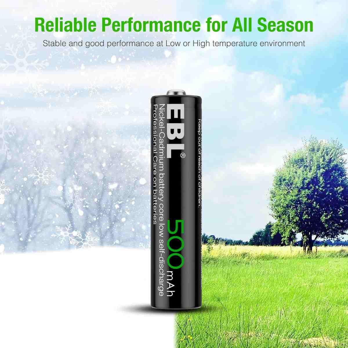 EBL AAA Ni-Cd Rechargeable Batteries 500mAh - EBLOfficial