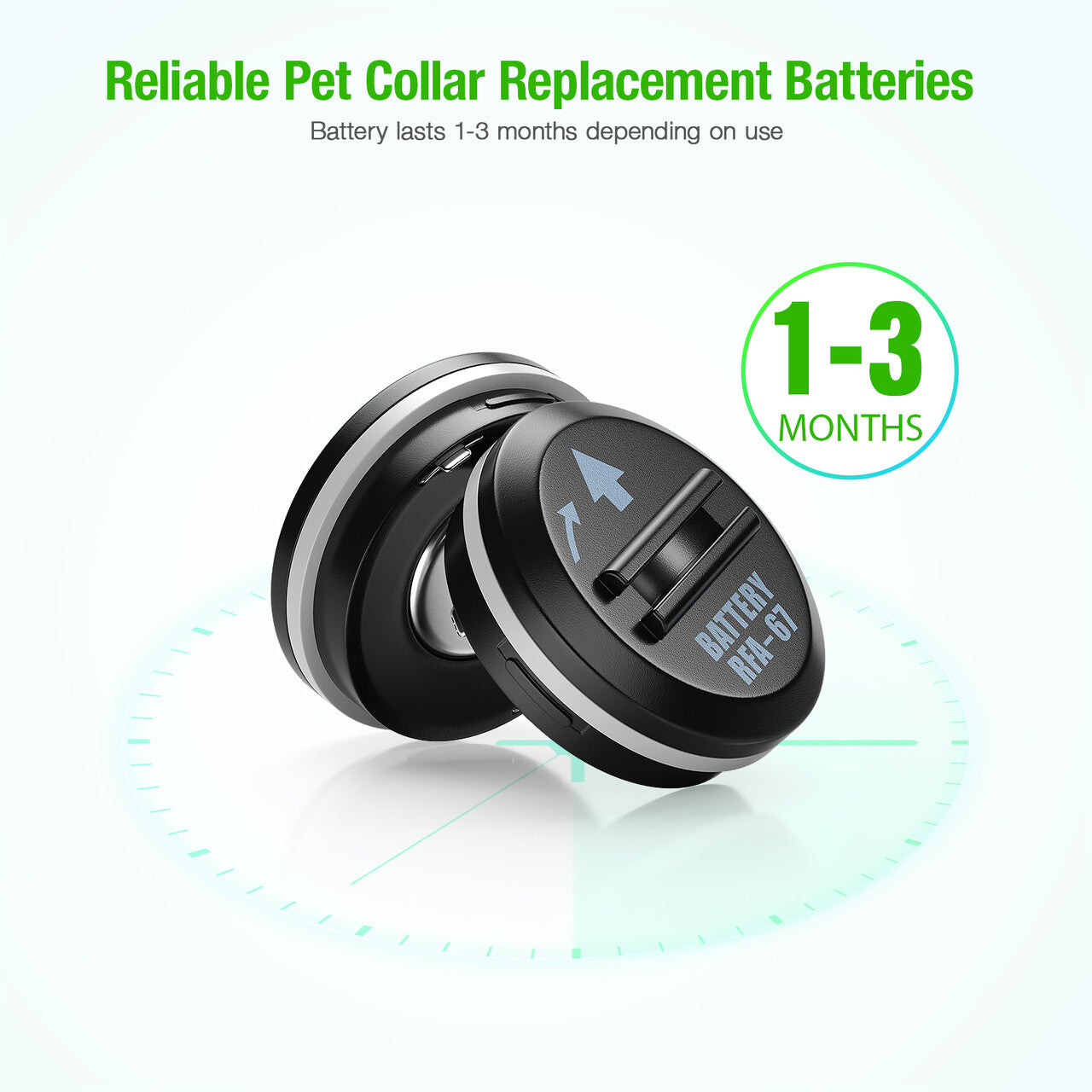 EBL 10 Pack RFA-67 6 Volt Pet Collar Replacement Batteries - EBLOfficial